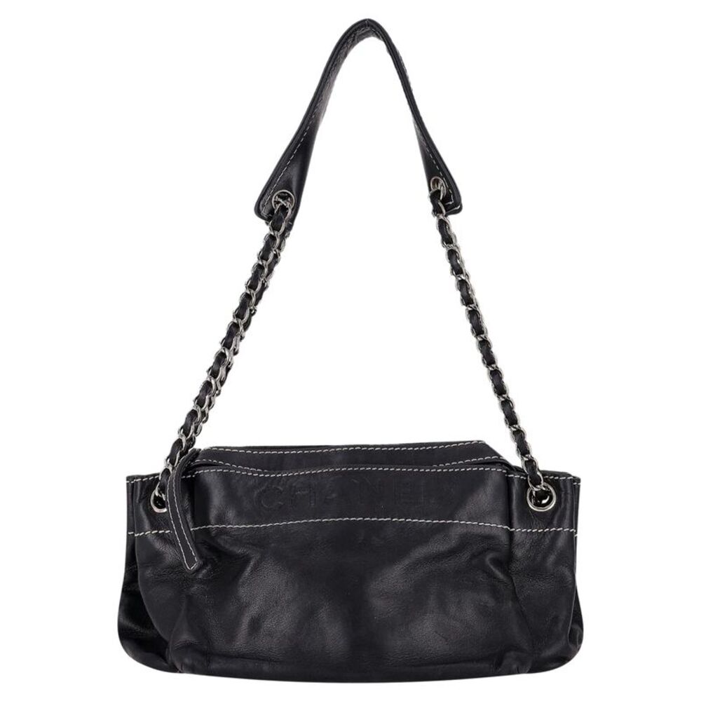 Chanel Vintage LAX Accordion Lambskin Shoulder Bag